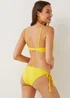 Yellow Tie Side Textured Bikini Bottoms - Size 6 Image 4