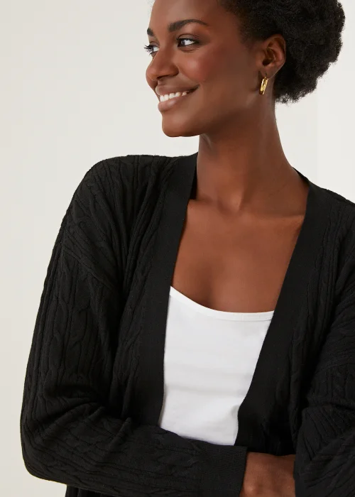 Black Baby Cable Knit Cardigan - S Image 5