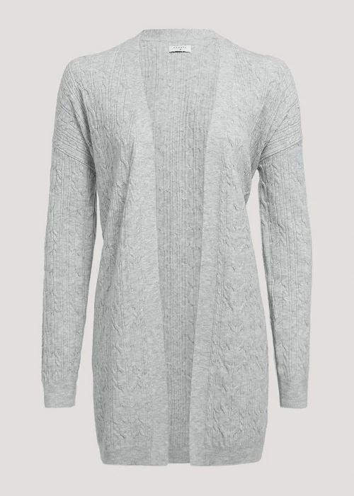 Grey Baby Cable Knit Cardigan - S Image 3