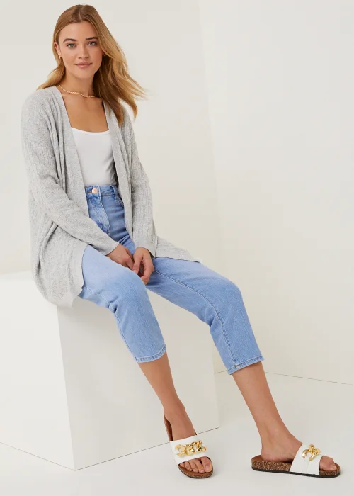 Grey Baby Cable Knit Cardigan - S Image 5