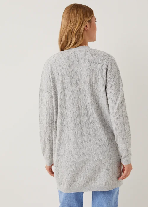 Grey Baby Cable Knit Cardigan - S Image 2