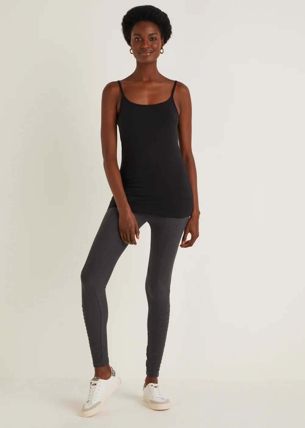 3 Pack Black Essential Cami Tops - Size 8 Image 5