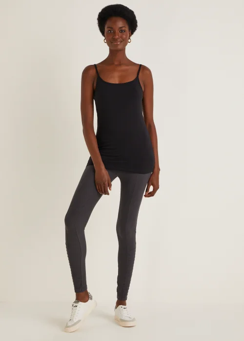 3 Pack Black Essential Cami Tops - Size 8 Image 5