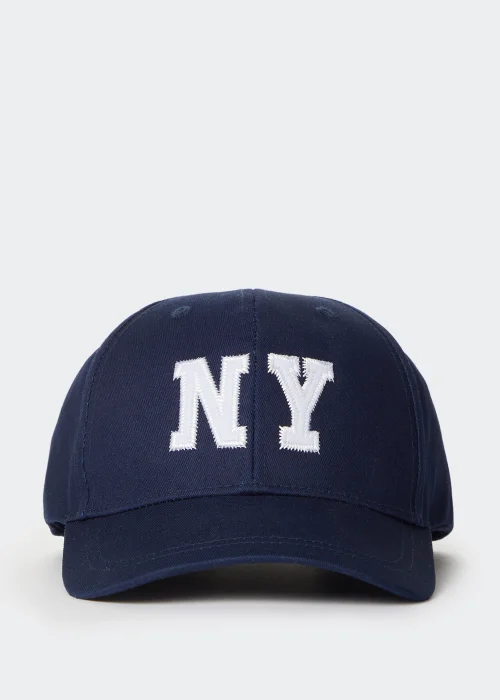 Navy NY Embroidered Cap - One Size Image 1
