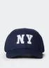 Navy NY Embroidered Cap - One Size Image 1