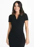 Be Beau Black Ribbed Collar Midi Dress - 6 Image 3