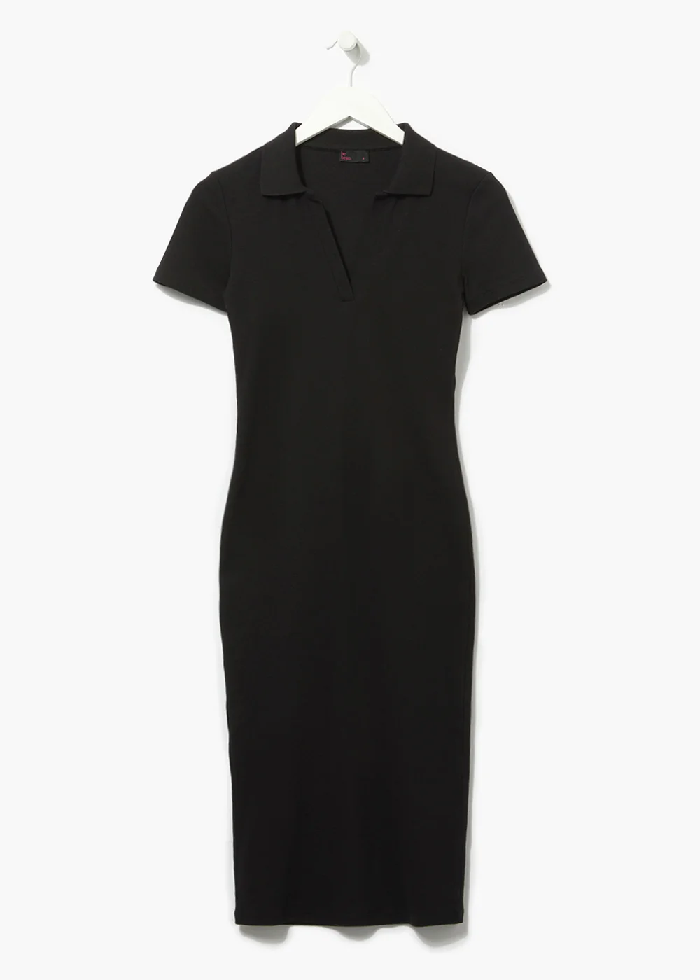 Be Beau Black Ribbed Collar Midi Dress - 6 Image 2