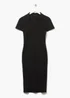 Be Beau Black Ribbed Collar Midi Dress - 6 Image 2