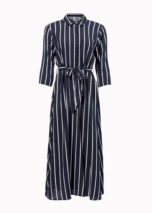 JDY Navy Stripe Maxi Shirt Dress - 8 Image 4