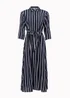JDY Navy Stripe Maxi Shirt Dress - 8 Image 4