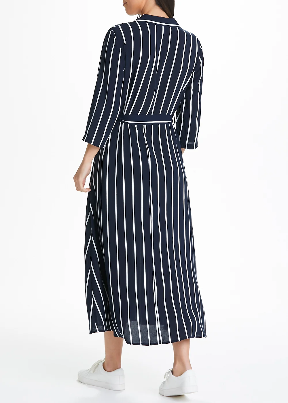 JDY Navy Stripe Maxi Shirt Dress - 8 Image 3