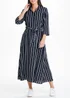 JDY Navy Stripe Maxi Shirt Dress - 8 Image 1