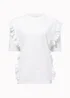 Mamalicious Maternity White Frill T-Shirt - XS - UK 6 Image 3