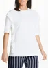 Mamalicious Maternity White Frill T-Shirt - XS - UK 6 Image 1