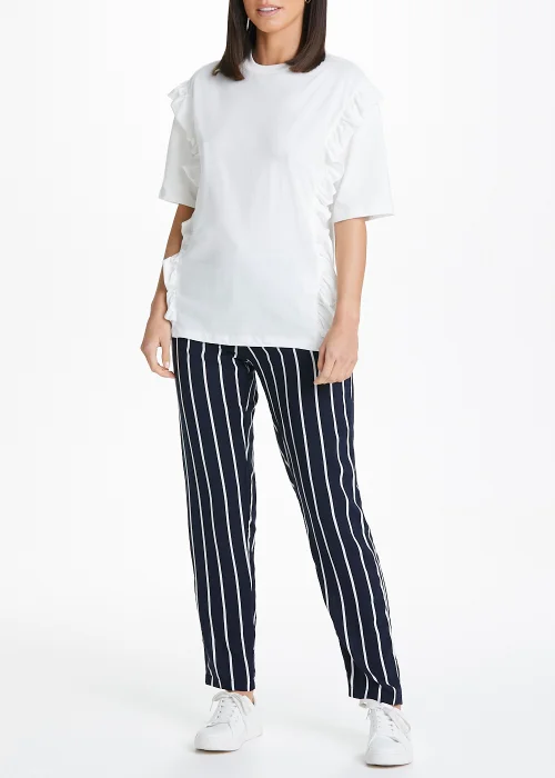 Mamalicious Maternity White Frill T-Shirt - XS - UK 6 Image 4