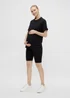 Mamalicious Maternity Black Cycling Shorts & T-Shirt Set - 6 Image 1
