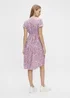 Mamalicious Maternity Azure Lilac Animal Print Midi Dress - 12 Image 3
