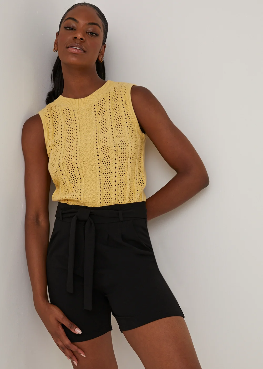 JDY Tanja Black Belted Shorts - 8 Image 1