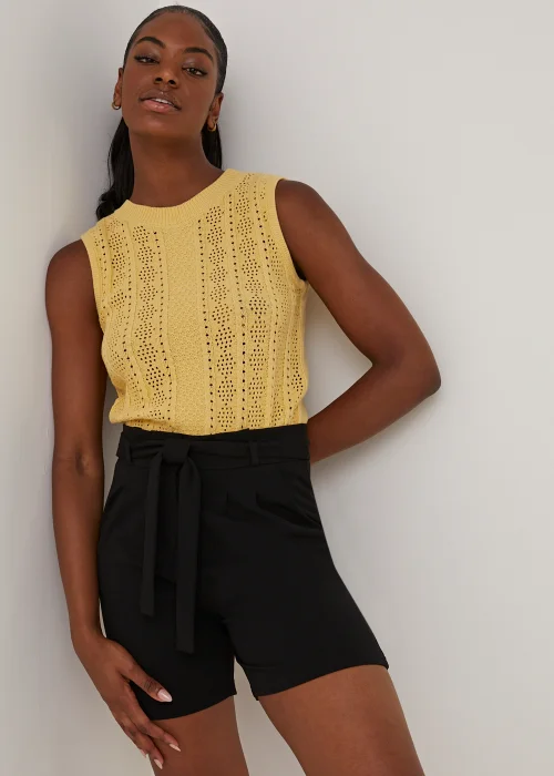 JDY Tanja Black Belted Shorts - 8 Image 1