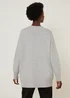 Grey V-Neck Jumper - S Image 4