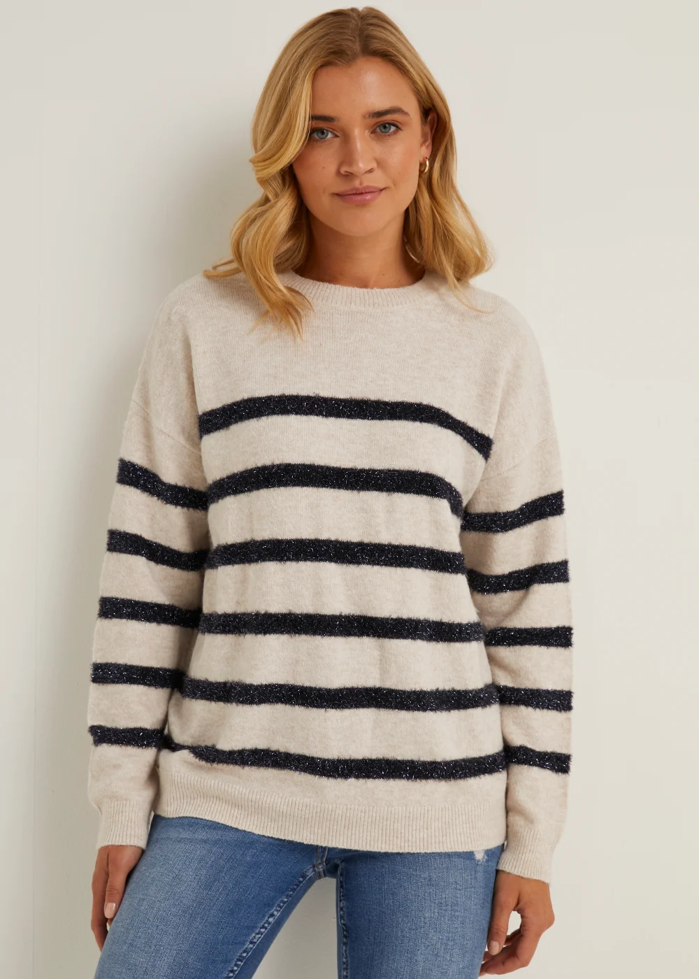 Oatmeal Stripe Jumper - Extra small Image 1