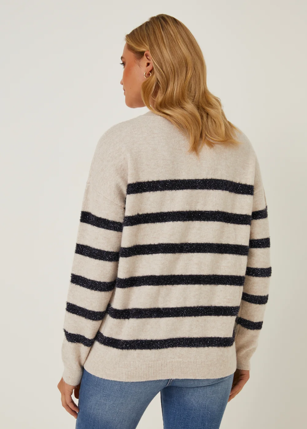 Oatmeal Stripe Jumper - Extra small Image 2