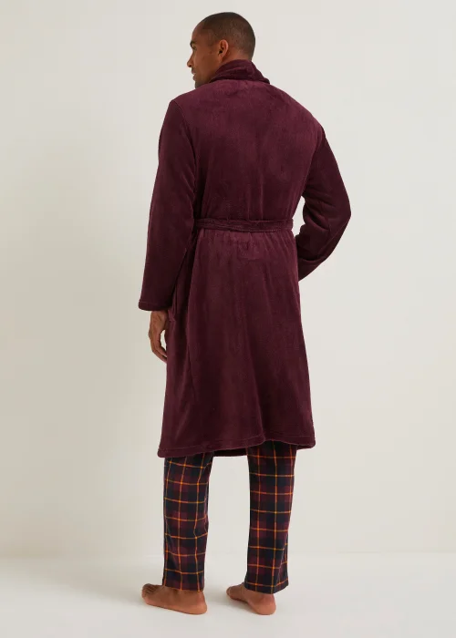 Burgundy Dressing Gown - Small Image 2