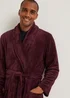 Burgundy Dressing Gown - Small Image 4