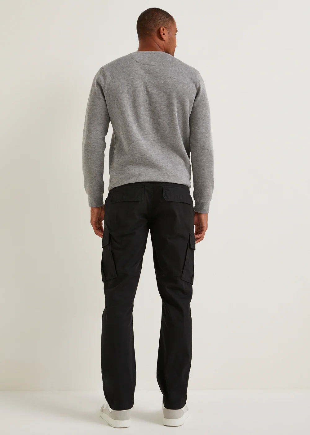 Black Cargo Trousers - 30 Waist Regular Image 3
