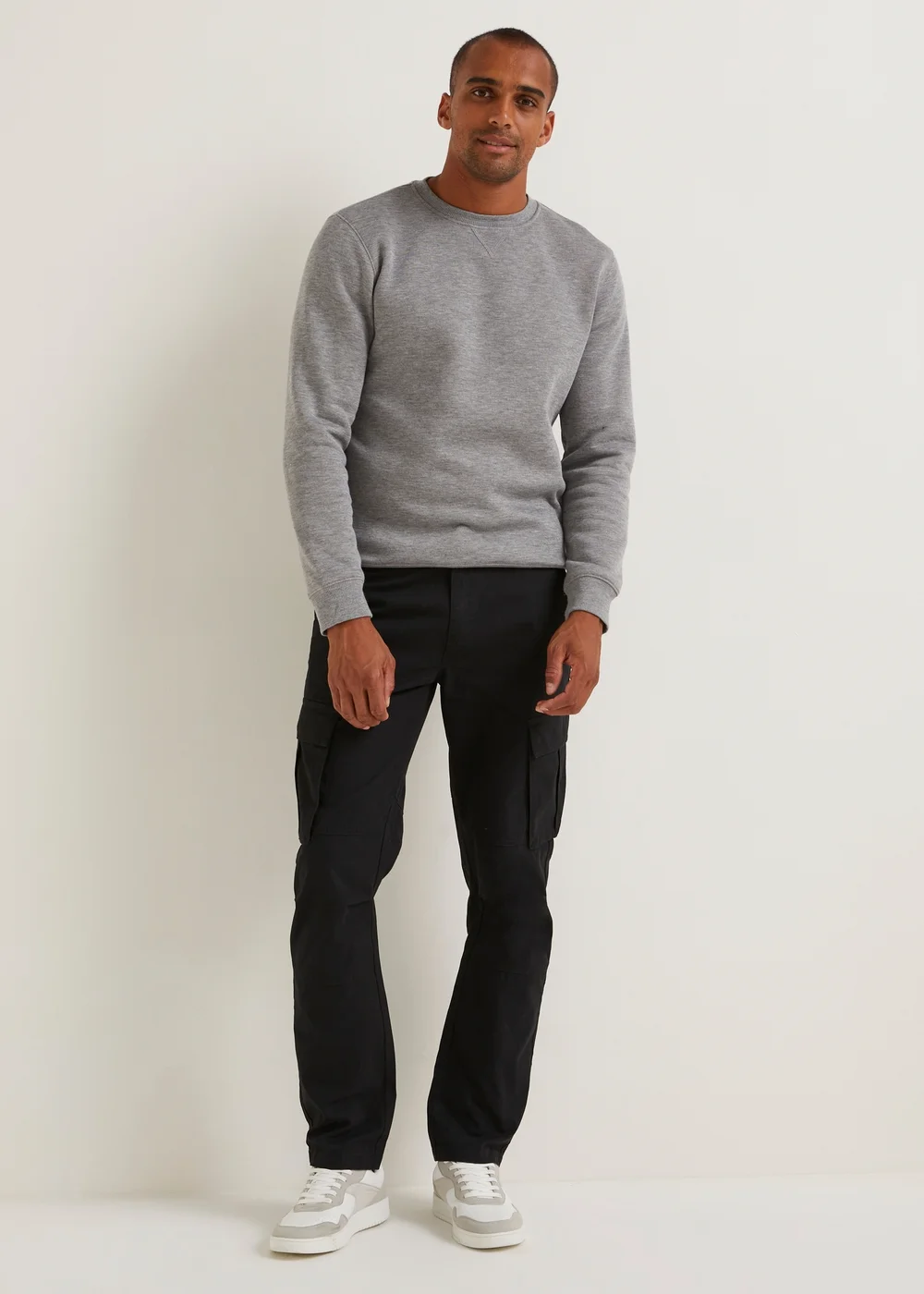 Black Cargo Trousers - 30 Waist Regular Image 1