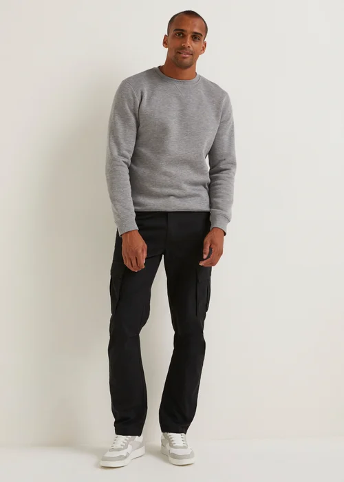 Black Cargo Trousers - 30 Waist Regular Image 1
