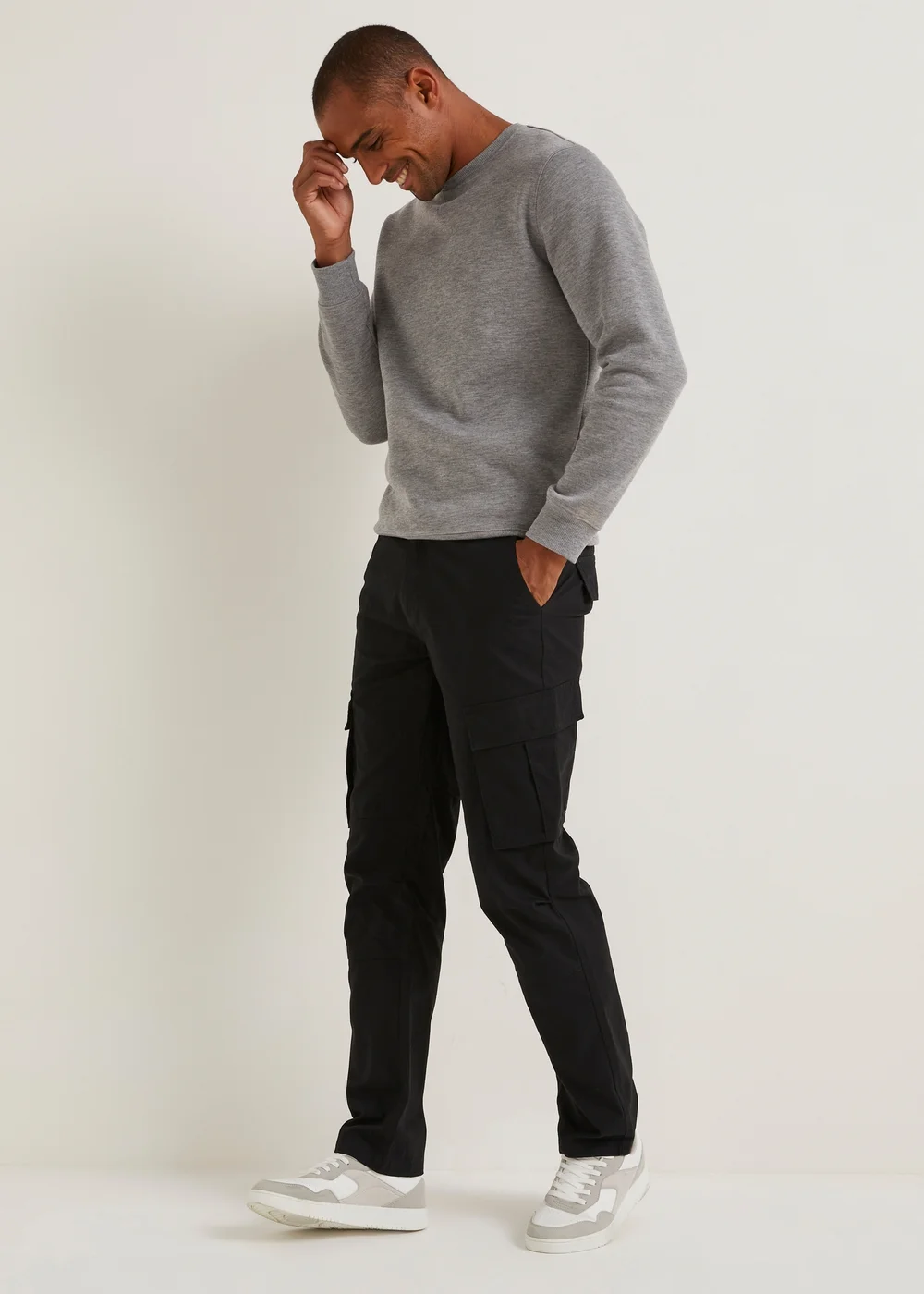 Black Cargo Trousers - 30 Waist Regular Image 5