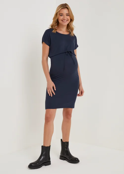 Mamalicious Maternity Alison Navy Mini Dress - 6 Image 3