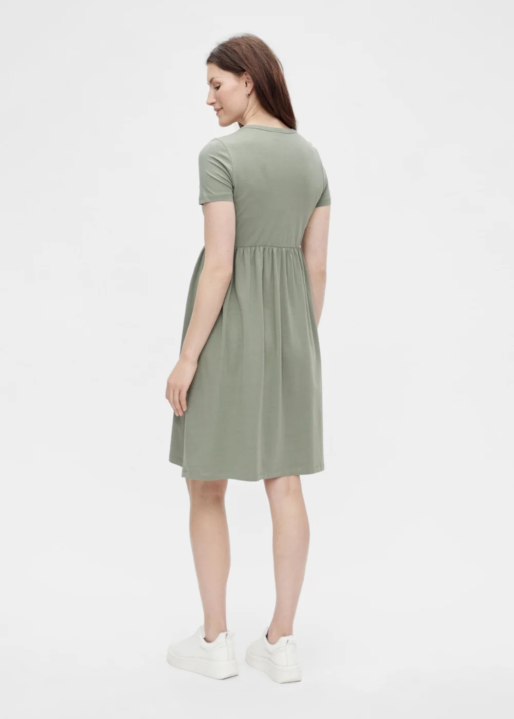 Mamalicious Maternity Green Mini Skater Dress - 6 Image 3