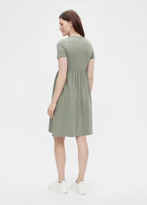 Mamalicious Maternity Green Mini Skater Dress - 6 Image 3