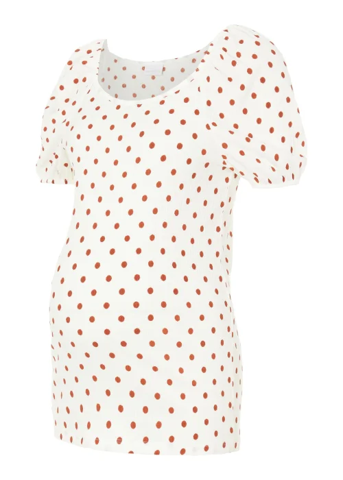 Mamalicious Maternity Drew White Spot Jersey Top - XS - UK 6 Image 3