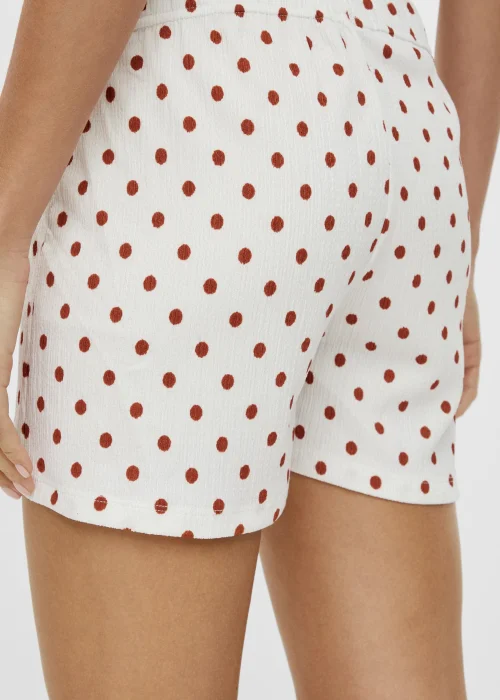 Mamalicious Maternity Drew White Spot Jersey Shorts - 6 Image 1