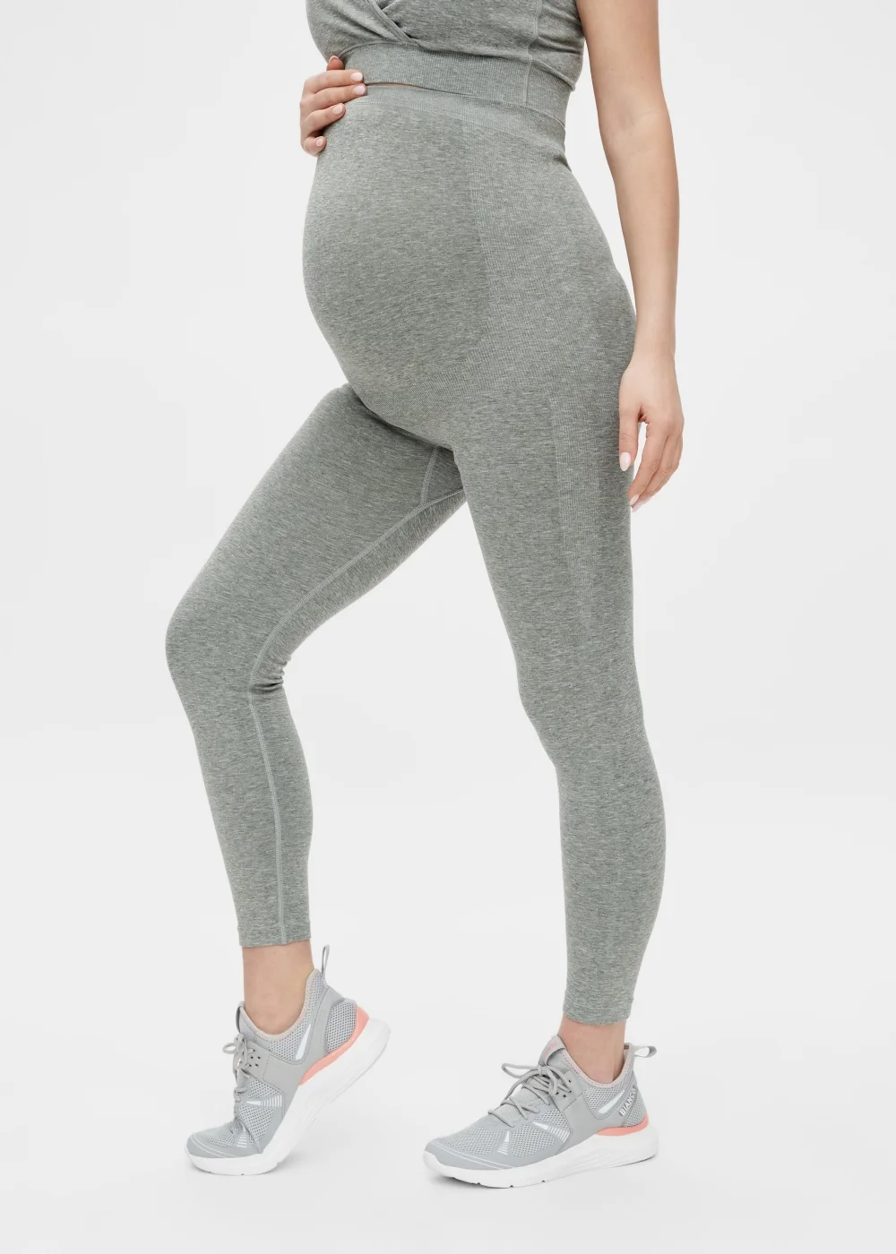 Mamalicious Maternity Sage Seamless Cropped Leggings - 08-10 Image 1