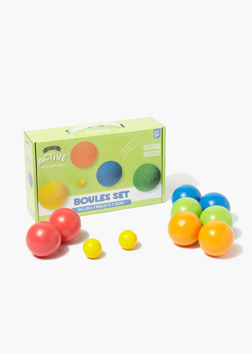 10 Piece Wooden Boules Set Image 1