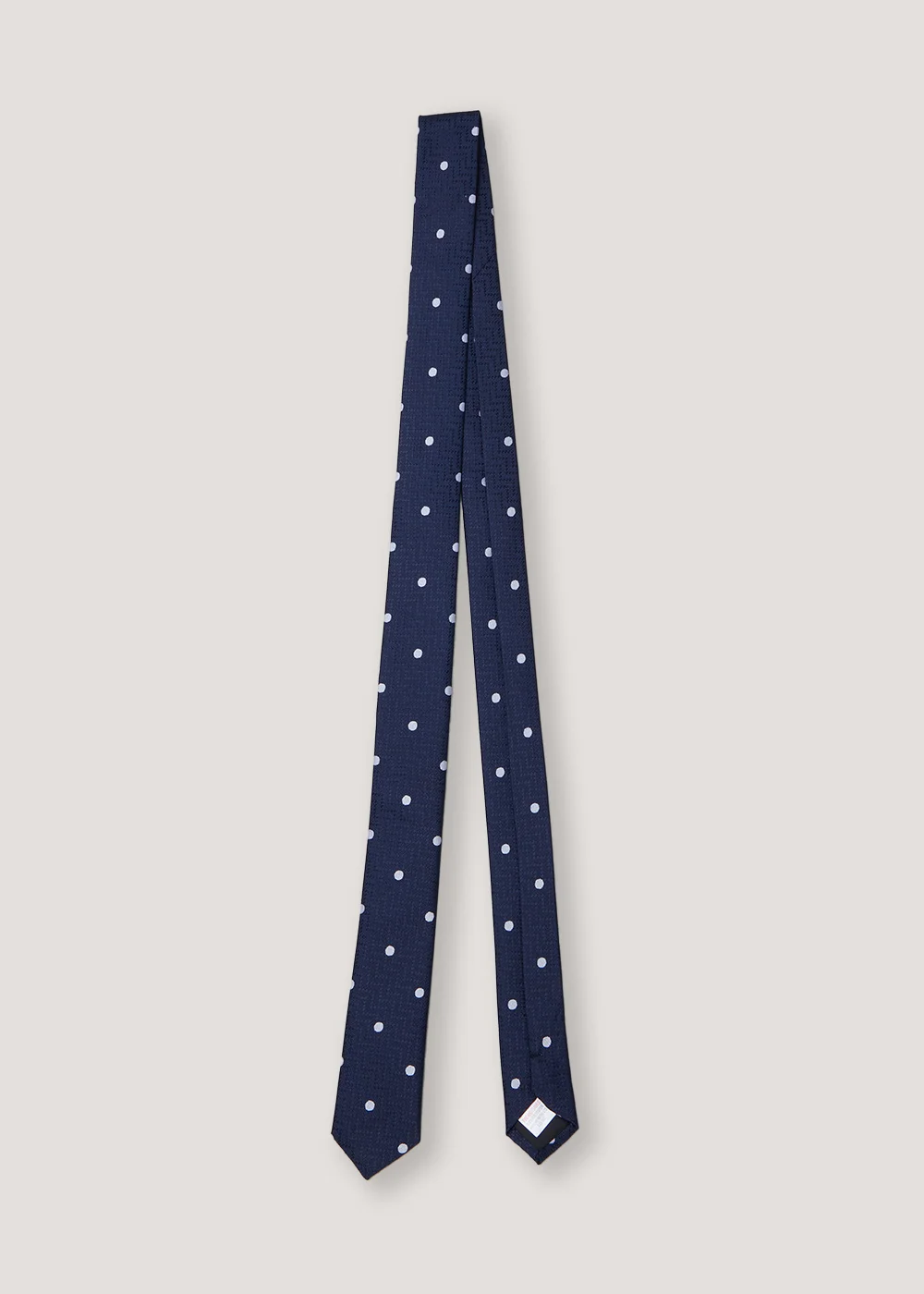 Boys Navy Polka Dot Tie (8-13yrs) - Age 8 - 13 Years Image 1