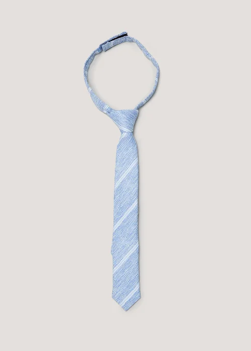 Boys Blue Stripe Tie (3-7yrs) - Age 3 - 7 Years Image 1