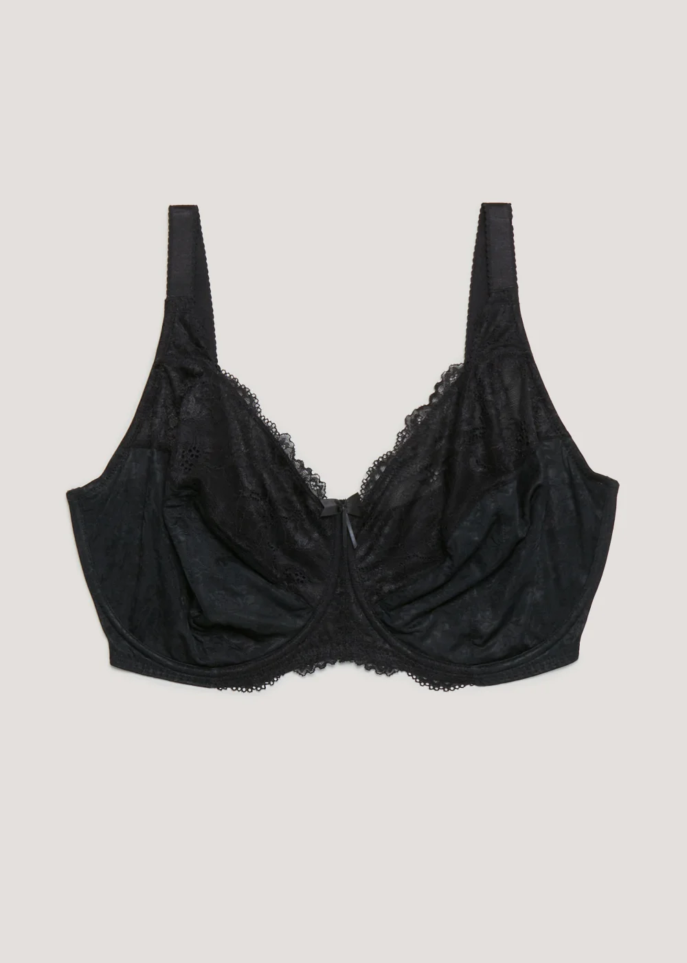 Black Stretch Lace Bra (FF-J Cup) - 34FF Image 1