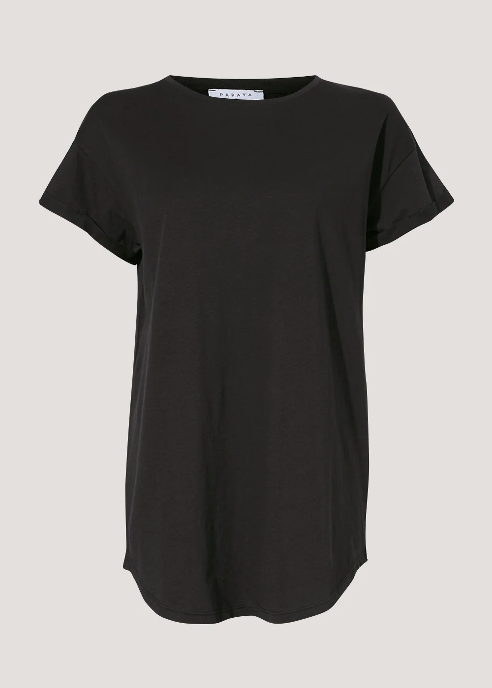 Black Essential Longline T-Shirt - Small Image 5