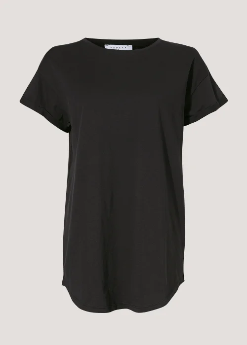 Black Essential Longline T-Shirt - Small Image 5