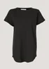 Black Essential Longline T-Shirt - Small Image 5