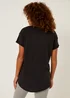 Black Essential Longline T-Shirt - Small Image 3