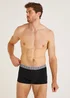 3 Pack Black Hipster Boxers - Extra small Image 3