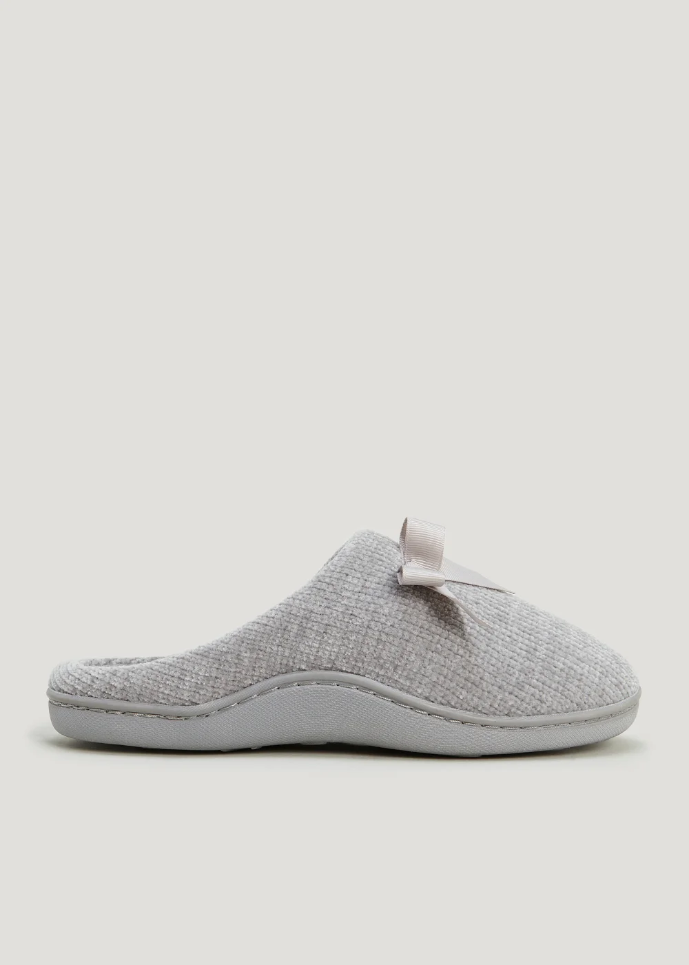 Grey Hidden Support Mule Slippers - S Image 1