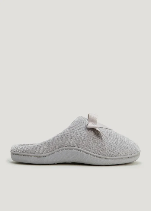 Grey Hidden Support Mule Slippers - S Image 1