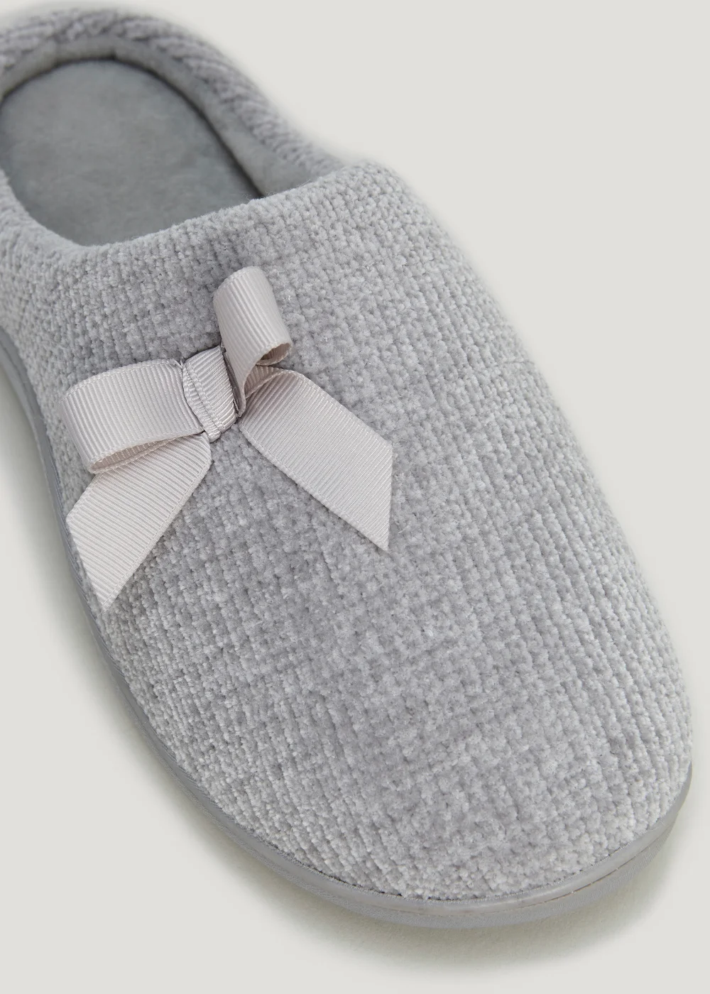 Grey Hidden Support Mule Slippers - S Image 2